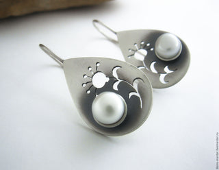 Vintage Minimalistic Water Drops Flower Earrings