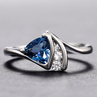 Fusion - Copper Inlaid Zircon Silver Ring