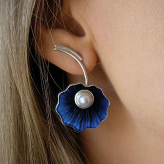 Blue Flower Earrings
