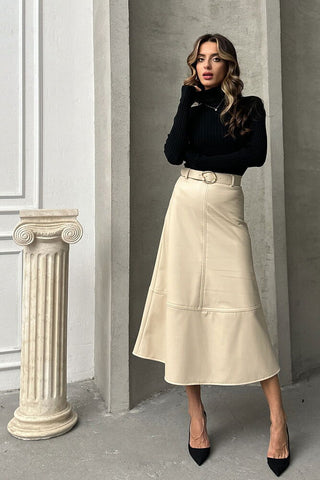 Belted Skirt- Black