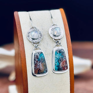Retro Geometric Enamel Personalized Earrings