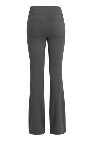 Pocketed High Waist Flare Active Pants