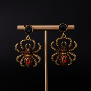 Ruby Spider Light Luxury Distressed Artistic Earrings