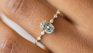 Sapphire Ring Fashion Elegant Inlaid