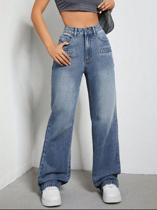 High Rise Wide Leg Jeans