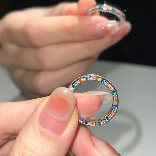 Niche Rainbow Zircon Opening Ring