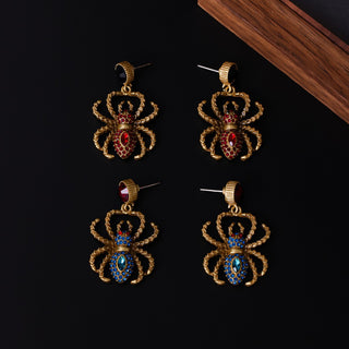 Ruby Spider Light Luxury Distressed Artistic Earrings