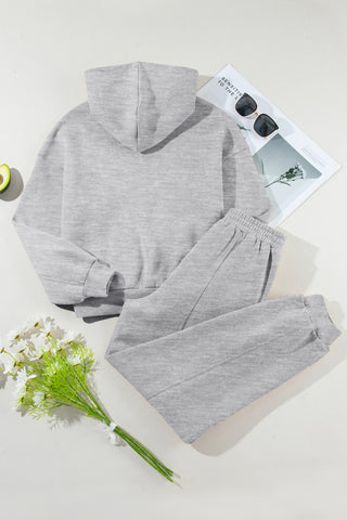 Dropped Shoulder Hoodie and Pants Set