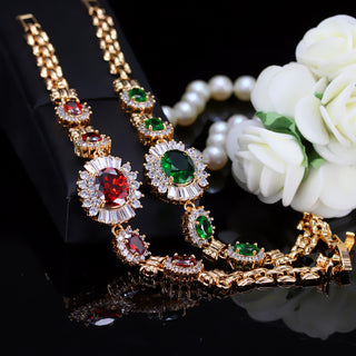 Copper Plating Inlaid Zircon Bracelet