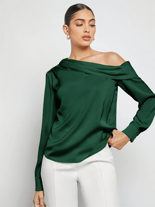 Ruched One Shoulder Top