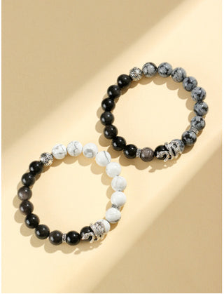 Obsidian White Turquoise Lucky Bracelet