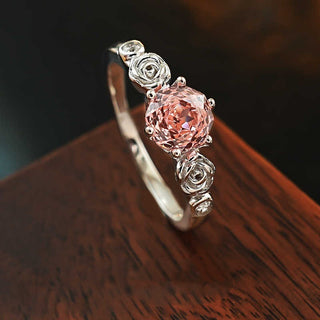 Rose Cut 925 Silver Round Rhinestone Ring