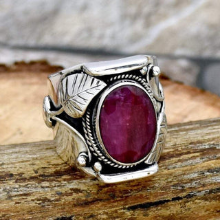 Creative Retro Simple Ancient Silver Gemstone Ring