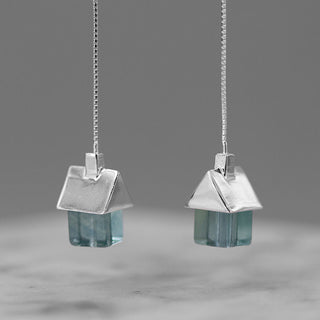 Original Design Personalized Retro Small House Earrings