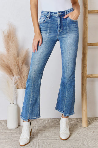 High Rise Ankle Flare Jeans