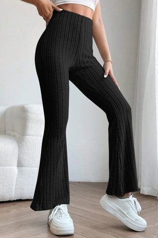 Lined High Waist Flare Pants