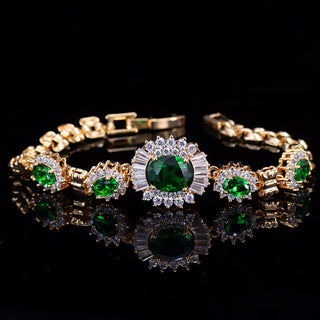 Copper Plating Inlaid Zircon Bracelet