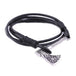 Round Leather Antique Silver