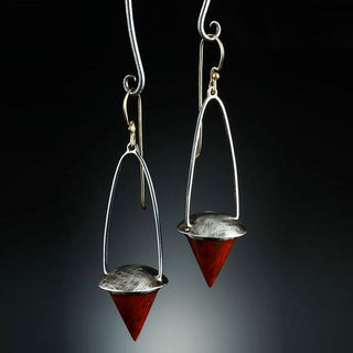 Gyro-shaped Earrings Ear drops Creative New