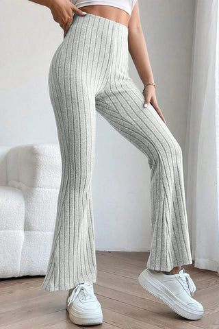 Lined High Waist Flare Pants